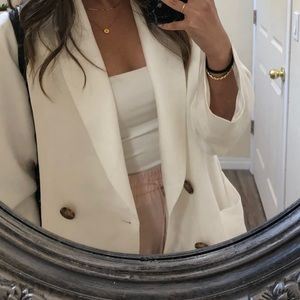 OVERSIZED ZARA WHITE COAT/BLAZER